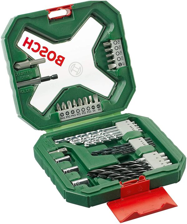 Maletin x-line bosch (juego de brocas) 34 piezas