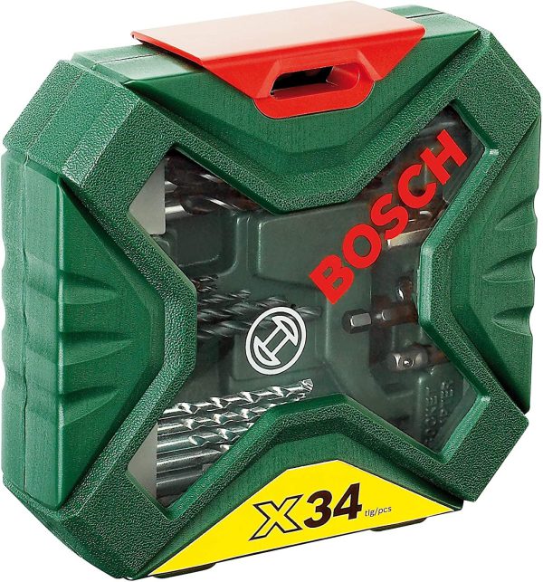 Maletin x-line bosch (juego de brocas) 34 piezas