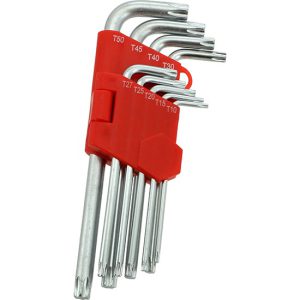 Juego llaves Torx acodadas magnéticas largas OREWORK 9 uds