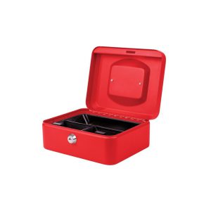 Caja caudales con llave rojo